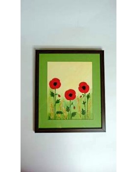 Happy Threads Frames With Artwork and Crochet Motifs (Green & Red)